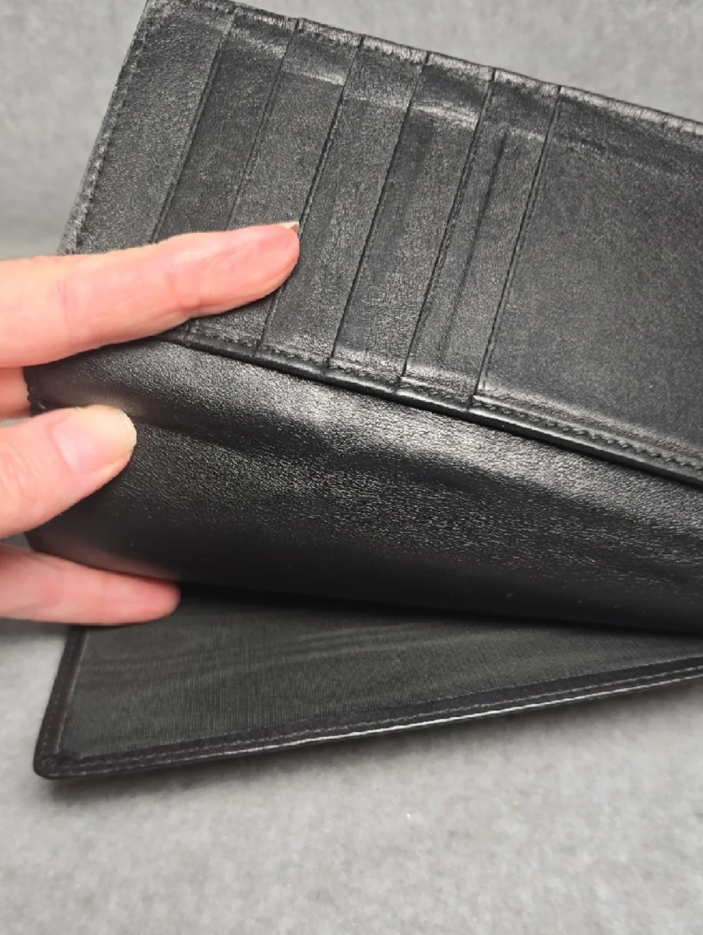 Gucci Guccissima Black Embossed GG Leather Long Wallet Vintage